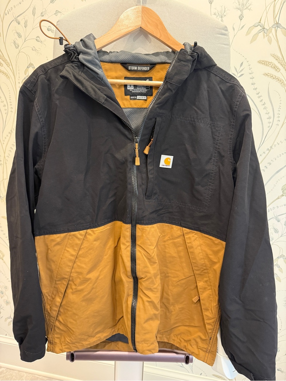 Carhartt Two-Tone Hooded Storm Defender Jacket - Black & Brown